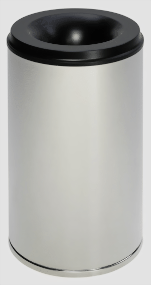 Papierkorb edelstahl feuerfest selbstlöschend, 110 Liter
