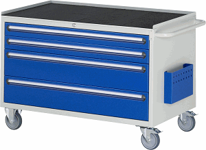 Montagewagen Modell XXL3.1, B 1145 x T 650 x H 795mm, Metall-Top 25 mm mit Anti-Rutsch-Matte 