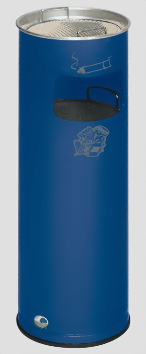 Abfallsammler-Ascher-Kombination H 66 K, Farbe silber
