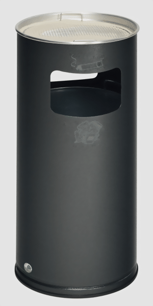 Abfallsammler-Ascher-Kombination H 70 K, Farbe antik-silber
