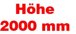 Regalhöhe 2000 mm