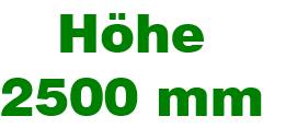 Regalhöhe 2500 mm