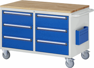 Montagewagen Modell LL3.0.0, B 1145 x T 650 x H 795 mm, Buche-Top 25 mm