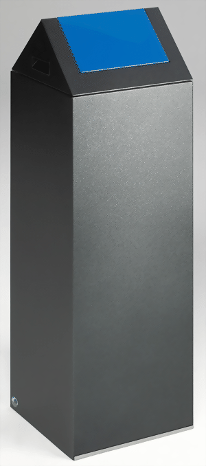 Wertstoffsammelgerät WSG 85 S Korpus antik-silber, Einwurfklappe enzianblau