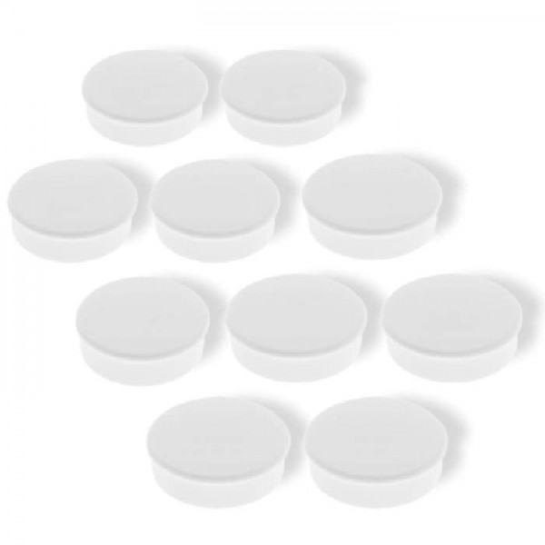 Magnete Ø 30 mm im Set mit je 10 Stück weiss