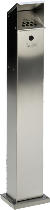 Ascher als Standsäule Edelstahl poliert