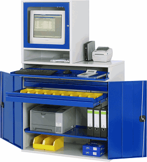 Computer-Schrank - Modell 66, B 1100 x T 520 x H 1770 mm