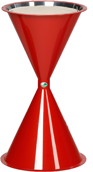 Standascher Kunststoff, für Hallen, Flure, Foyers und Warteräume, rot ohne Dach