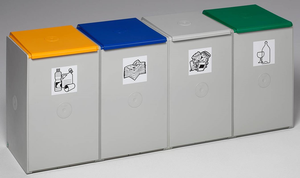 Wertstoffsammelsystem 4-fach WSS 60 Liter für 110 Liter Säcke
