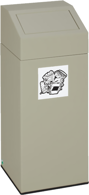 WS 76 L, Farbe RAL 7032 grau für Restmüll, für 110 Liter Säcke