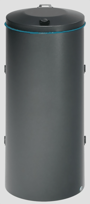 Abfallsammler mit Doppeltüre, antik-silber, für 110 Liter Abfallsäcke