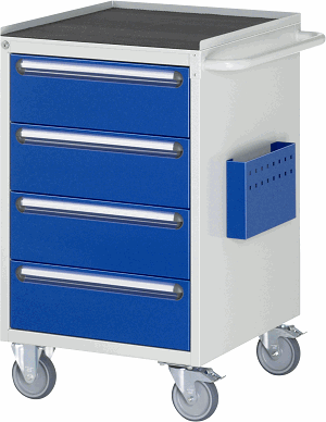 Montagewagen Modell L5.1, B 580 x T 650 x H 975 mm, Metall-Top 25 mm mit Anti-Rutsch-Matte 