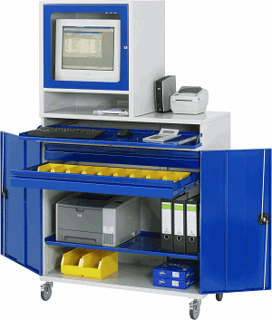 Computer-Schrank - Modell 66, B 1100 x T 520 x H 1860 mm