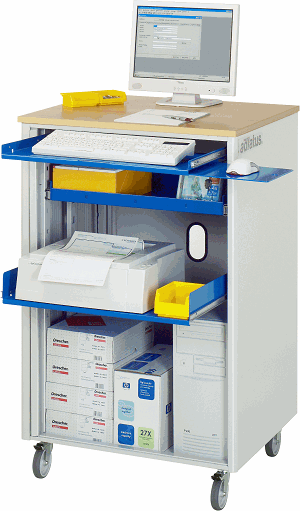 Computer-Station adlatus - Modell 20, B 720 x T 660 x H 1100 mm
