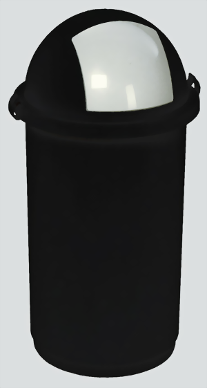 Abfallbehälter aus Kunststoff, Farbe dunkelgrau