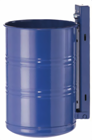 Wand-Abfallbehälter, Inhalt 20 Liter, feuerverzinkt, zur Wandbefestigung