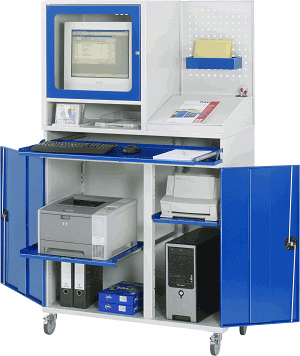 Computer-Schrank - Modell 67, B 1100 x T 520 x H 1860 mm