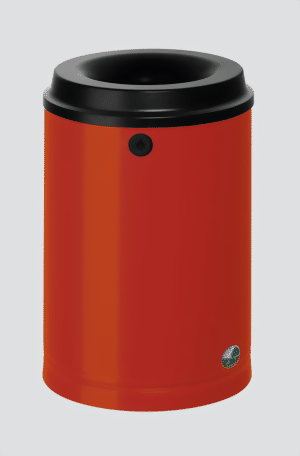Wandabfallbehälter 15 Liter in RAL 3000 feuerrot