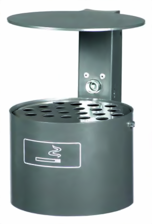 Rund-Ascher für Wandmontage mit Dach