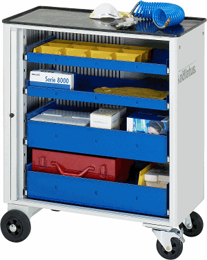 Werkzeugwagen, B 725 x T 400 x H 860 mm