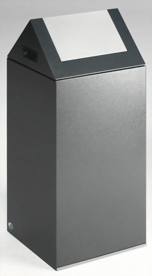 Wertstoffsammelgerät WSG 55 S Korpus antik-silber, Einwurfklappe anthrazit