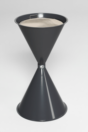 Standascher graphit RAL 7024, für Hallen, Flure, Foyers und Warteräume
