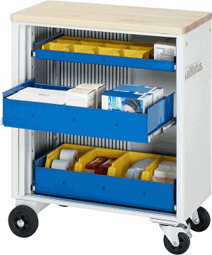 Werkzeugwagen, B 725 x T 400 x H 860 mm