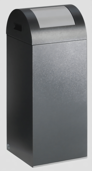Wertstoffsammelgerät WSG 55 R Korpus antik-silber, Einwurfklappe silber