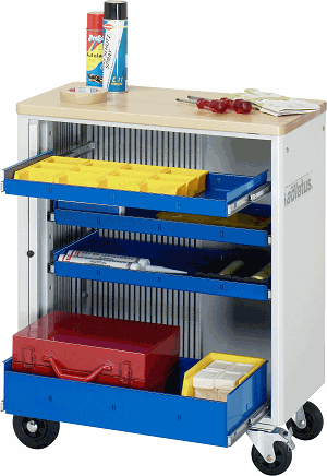 Werkzeugwagen, B 725 x T 400 x H 860 mm