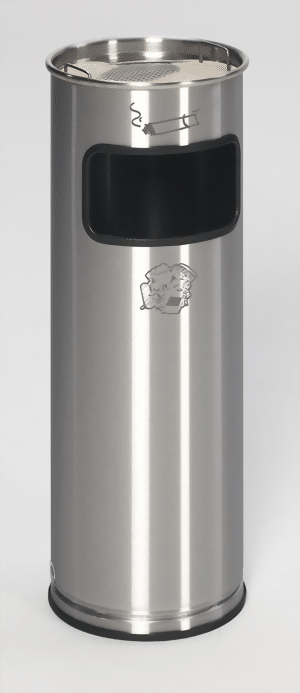 Abfallsammler und Ascher Edelstahl geschliffen
