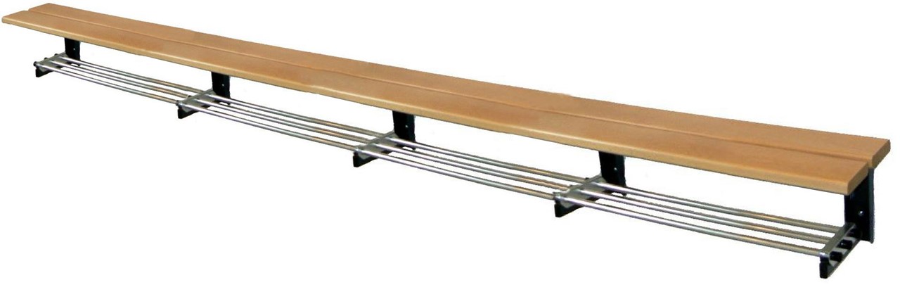 Wandsitzbank für Kinder Länge 4000 mm, Tiefe 290 mm