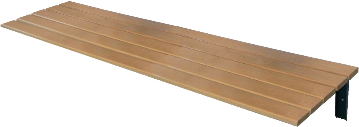 Wandsitzbank behindertengerecht, Länge 2000 mm, Tiefe 600 mm