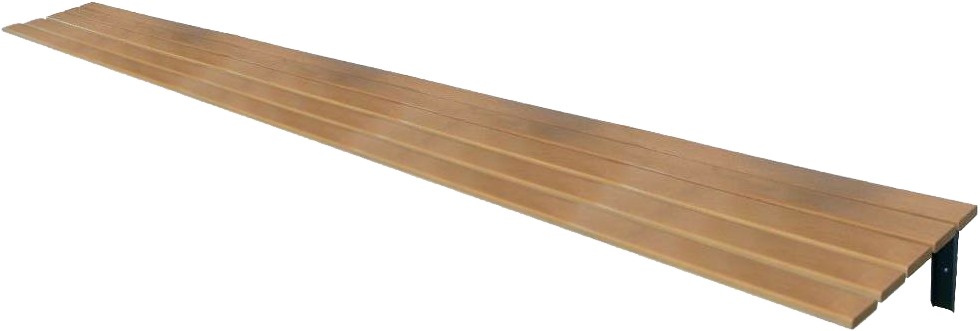 Wandsitzbank behindertengerecht, Länge 4000 mm, Tiefe 600 mm