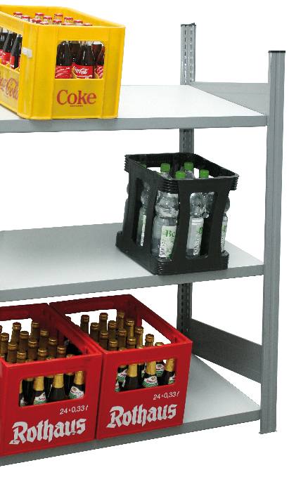 Getränkekistenanbauregal, Höhe 1330 mm