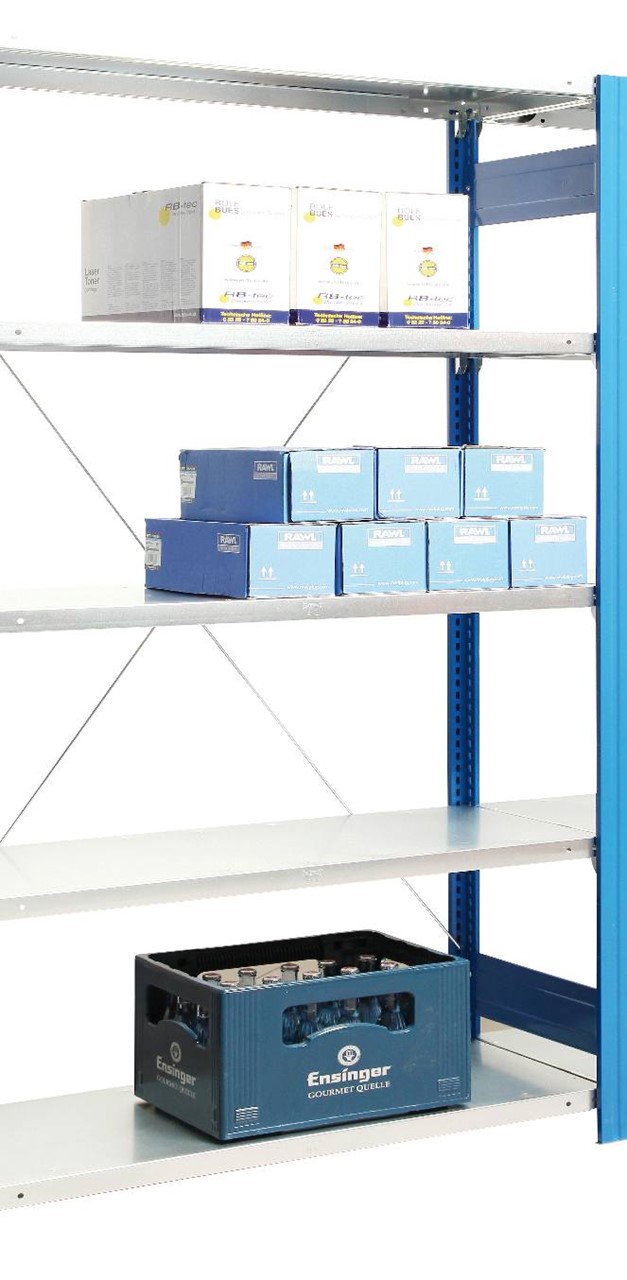 Anbauregal 3000x1285x300 mm HxBxT in diversen Farben
