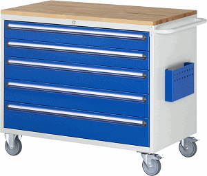 Montagewagen Modell XXL5.11, B 1145 x T 650 x H 975 mm, Buche-Top 25 mm