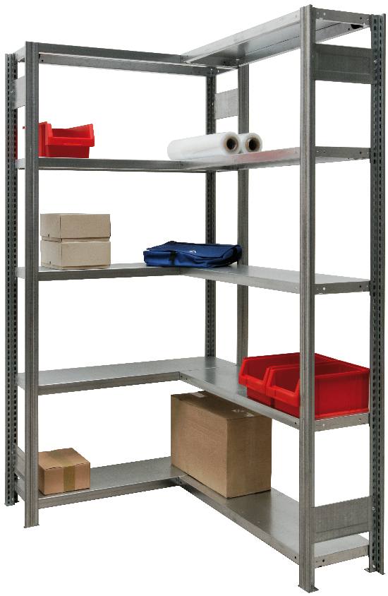 Eckregal 2000x875x500 mm HxBxT
