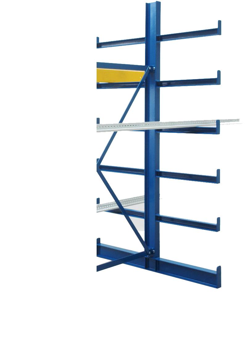 Kragarmregal leicht, doppelseitig Anbauregal 