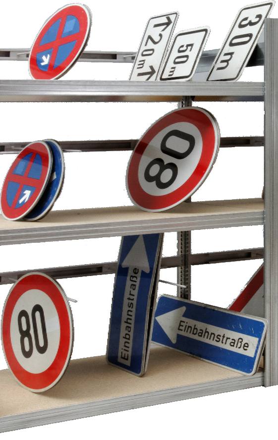 Schilderanbauregal, Breite 1695 mm, Höhe 2000 mm, Tiefe 600 mm