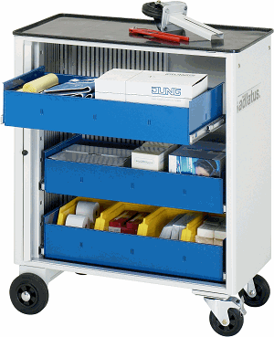 Werkzeugwagen, B 725 x T 400 x H 860 mm