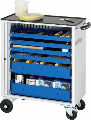 Werkzeugwagen, B 725 x T 400 x H 860 mm