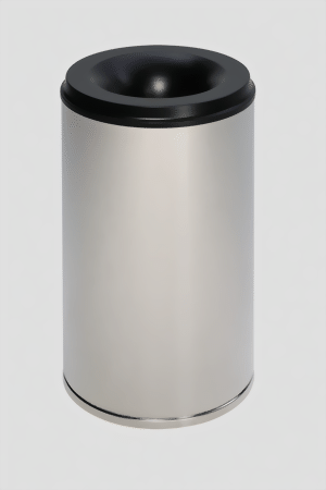 Papierkorb edelstahl feuerfest selbstlöschend, 50 Liter

