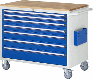 Montagewagen Modell XXL5.0, B 1145 x T 650 x H 975 mm, Buche-Top 25 mm